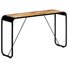 Konsoles Galdiņš, 140X35X76 Cm, Raupjš Mango Masīvkoks Vidaxl