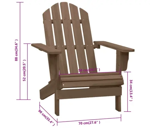 Dārza Krēsls, Koks, Brūns Vidaxl