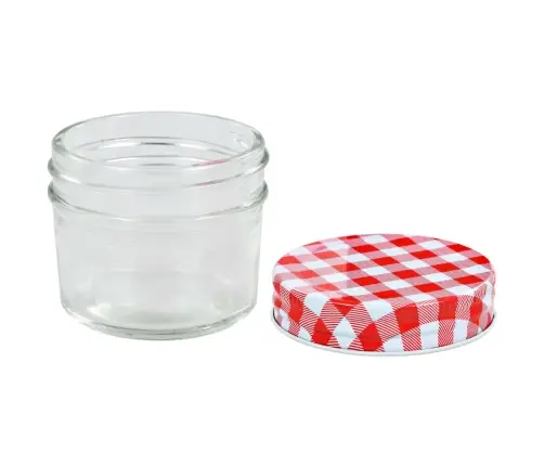 Ievārījuma Burciņas, Balti Sarkani Vāciņi, 24 Gab., 110 Ml Vidaxl