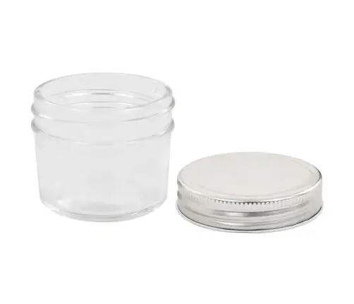 Ievārījuma Burciņas, Sudraba Krāsas Vāciņi, 48 Gab., 110 Ml Vidaxl