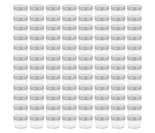Hõbedaste Kaantega Klaasist Moosipurgid 96 Tk, 110 Ml