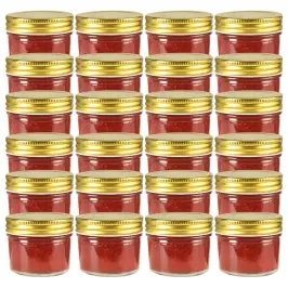 Stikl. Stiklainiai Uog. Su Auksiniais Dangt., 24Vnt., 110Ml