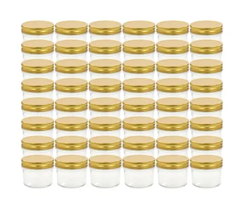 Kuldsete Kaantega Klaasist Moosipurgid 48 Tk, 110 Ml