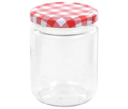 Klaasist Moosipurgid Valge Ja Punase Kaanega 96 Tk, 230 Ml