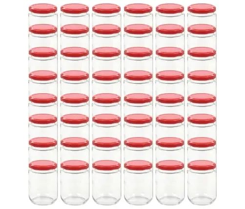 Ievārījuma Burciņas, Sarkani Vāciņi, 48 Gab., 230 Ml Vidaxl