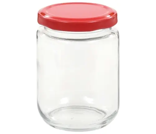 Ievārījuma Burciņas, Sarkani Vāciņi, 48 Gab., 230 Ml Vidaxl