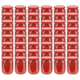 Ievārījuma Burciņas, Sarkani Vāciņi, 48 Gab., 230 Ml Vidaxl Ievārījuma Burciņas, Sarkani Vāciņi, 48 Gab., 230 Ml Vidaxl