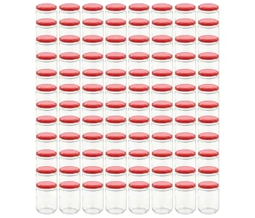 Ievārījuma Burciņas, Sarkani Vāciņi, 96 Gab., 230 Ml Vidaxl