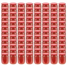 Ievārījuma Burciņas, Sarkani Vāciņi, 96 Gab., 230 Ml Vidaxl