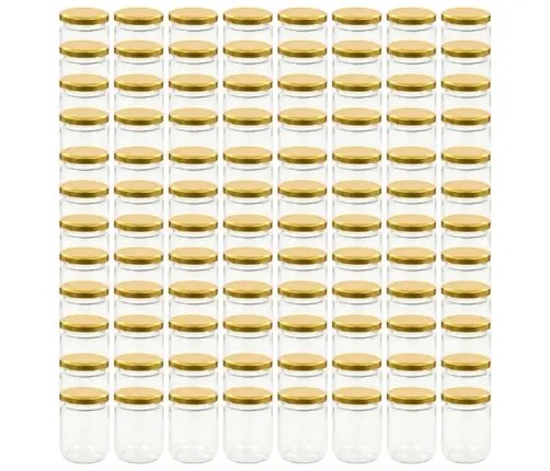 Klaasist Moosipurgid Kuldsete Kaantega 96 Tk, 230 Ml