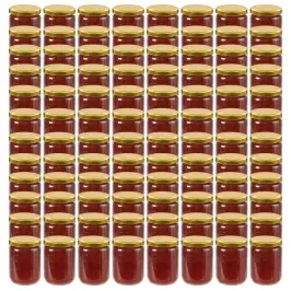 Klaasist Moosipurgid Kuldsete Kaantega 96 Tk, 230 Ml