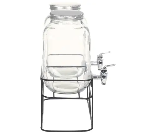 Dzērienu Dispenseri Ar Statīvu, 2 Gab., 2 X 4 L, Stikls  Vidaxl