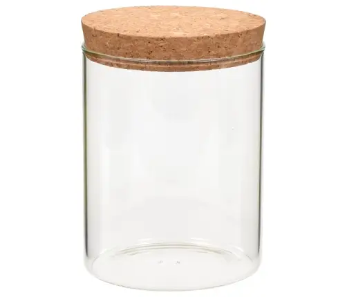 Stikliniai Indai Su Kamštiniais Dangteliais, 6Vnt., 650Ml