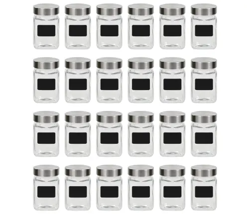 Uzglabāšanas Burkas Ar Uzlīmēm, 24 Gab., 300 Ml Vidaxl