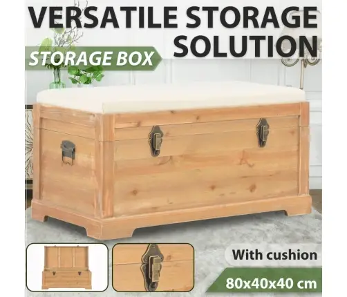 Uzglabāšanas Kaste Ar Matraci, 80X40X40 Cm, Mdf Vidaxl