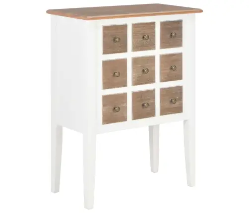 Kumode, 54X30X80 Cm, Masīvkoks, Balta Vidaxl