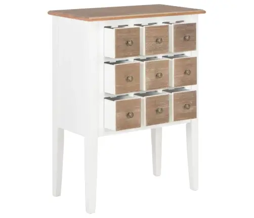 Kumode, 54X30X80 Cm, Masīvkoks, Balta Vidaxl