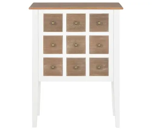 Kumode, 54X30X80 Cm, Masīvkoks, Balta Vidaxl