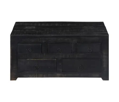 Kafijas Galdiņš, 65X65X30 Cm, Mango Masīvkoks, Melns Vidaxl