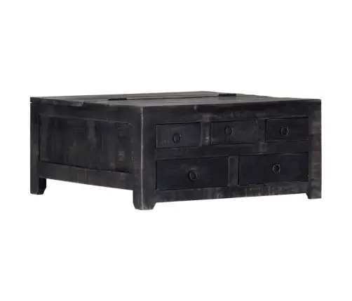 Kafijas Galdiņš, 65X65X30 Cm, Mango Masīvkoks, Melns Vidaxl