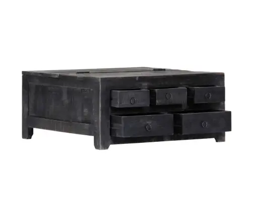 Kafijas Galdiņš, 65X65X30 Cm, Mango Masīvkoks, Melns Vidaxl