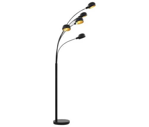 Põrandalamp, 200 cm 5 X E14, Must Ja Kuldne