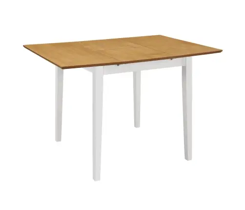 Izvelkams Virtuves Galds, (80-120)X80X74 Cm, Balts Mdf Vidaxl