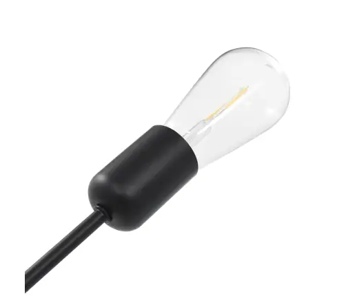 Laelamp Hõõgpirnidega 2 W, Must, E27