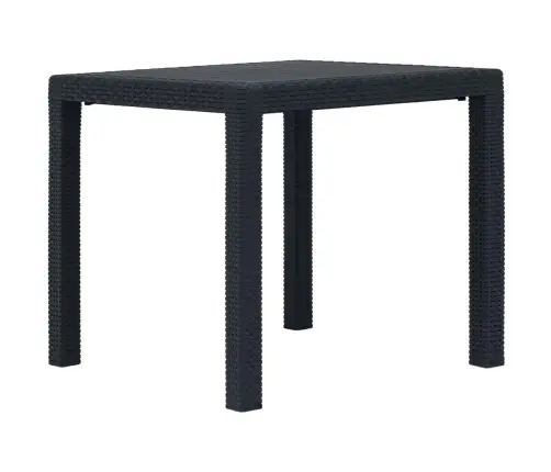 3-Daļīgs Plastmasas Dārza Mēbeļu Komplekts, Antracītpelēks Vidaxl