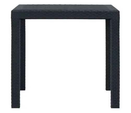 3-Daļīgs Plastmasas Dārza Mēbeļu Komplekts, Antracītpelēks Vidaxl