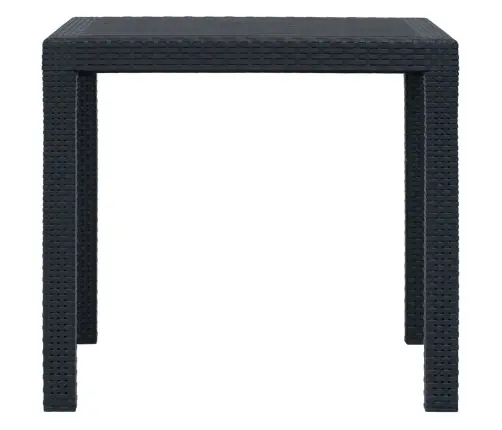 5-Daļīgs Plastmasas Dārza Mēbeļu Komplekts, Antracītpelēks Vidaxl