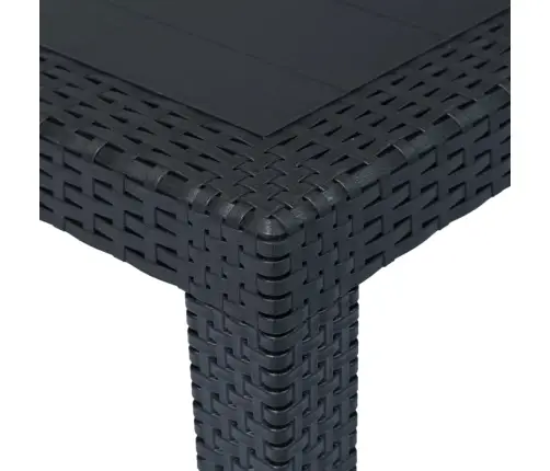 5-Daļīgs Plastmasas Dārza Mēbeļu Komplekts, Antracītpelēks Vidaxl