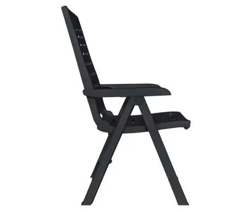 Deviņdaļīgs Dārza Mēbeļu Komplekts, Plastmasa, Antracītpelēks Vidaxl