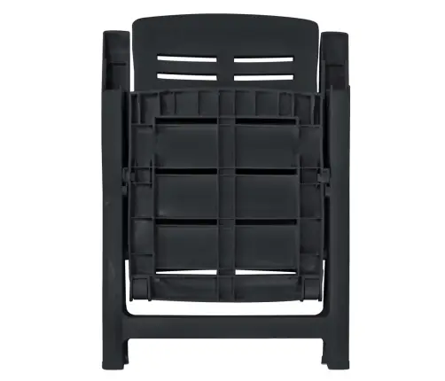 Deviņdaļīgs Dārza Mēbeļu Komplekts, Plastmasa, Antracītpelēks Vidaxl