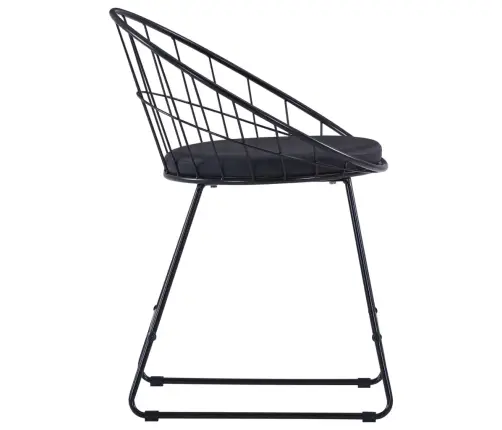 Söögitoolid Kunstnahast Istmetega 2 Tk, Must, Teras