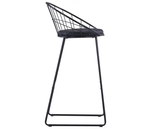 Bāra Krēsli, 2 Gab., Melna Mākslīgā Āda Vidaxl