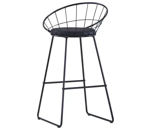 Bāra Krēsli, 2 Gab., Melna Mākslīgā Āda Vidaxl