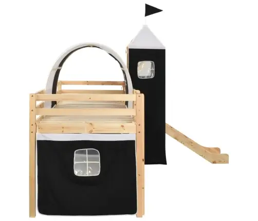 Laste Narivoodi Liumäe Ja Redeliga, Männipuit, 97 X 208 Cm