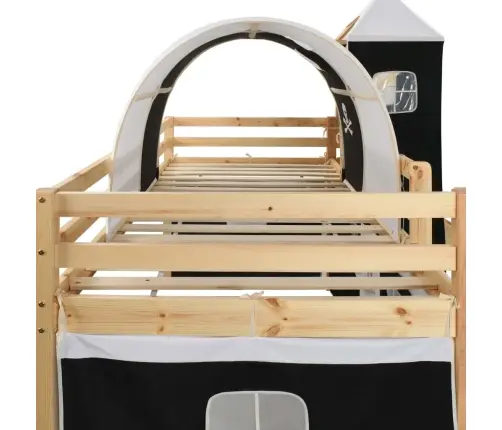 Laste Narivoodi Liumäe Ja Redeliga, Männipuit, 97 X 208 Cm