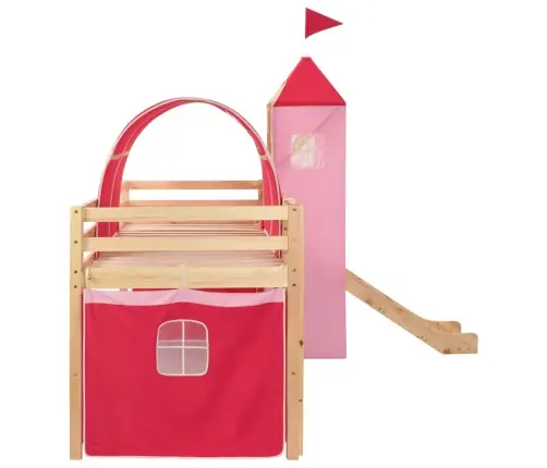 Laste Narivoodi Liumäe Ja Redeliga, Männipuit, 208 X 230 Cm