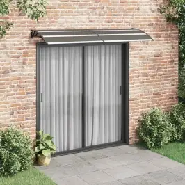 Durvju Jumtiņš, Melns, 240X75 Cm, Pc Vidaxl