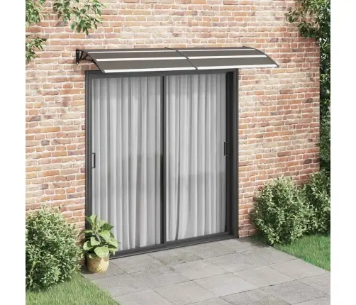 Durvju Jumtiņš, Melns, 240X75 Cm, Pc Vidaxl