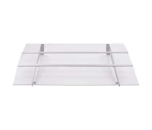 Durvju Jumtiņš, Sudraba Krāsā Un Caurspīdīgs, 150X90 Cm, Pet Vidaxl