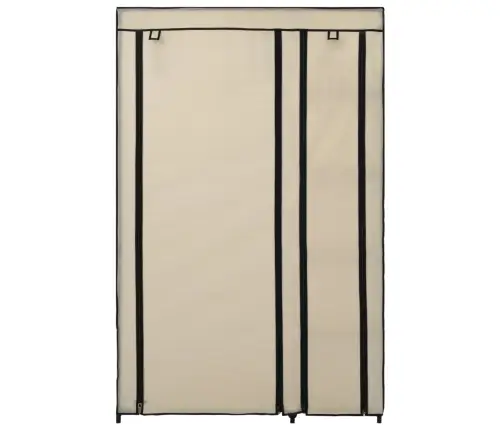Kokkupandav Riidekapp, Kreemjasvalge, 110 X 45 X 175 cm Kangas