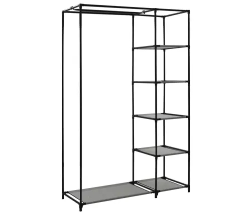 Salokāms Skapis, 110X45X175 Cm, Pelēks Audums Vidaxl