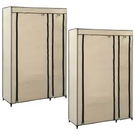 Sulanks. Drab. Spintos, 2Vnt., Krem. Sp., 110X45X175cm Audinys