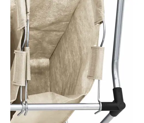 Veļas Kaste, 4 Nodalījumi, Krēmkrāsā, Tērauds Vidaxl