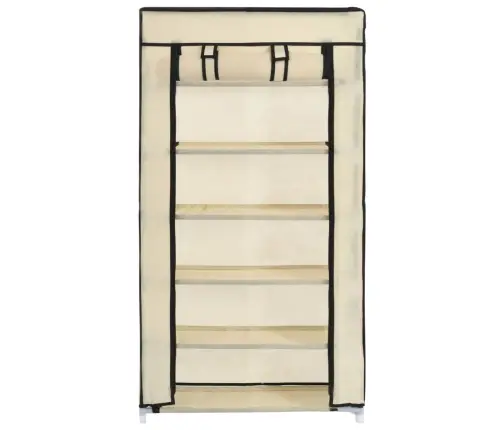 Apavu Skapis Ar Pārsegu, Bēšs, 58X28X106 Cm, Audums Vidaxl