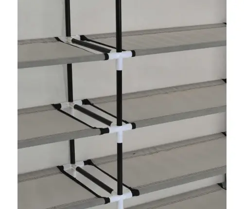 Apavu Skapis Ar Pārsegu, Pelēks, 115X28X110 Cm, Audums Vidaxl