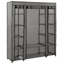 Drab. Spinta Su Skyr. Ir Stryp., Pilka, 150X45X176cm Audinys